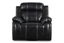 FUSION SWIVEL GLIDER RECLINER W/PWR FTRST-EBONY