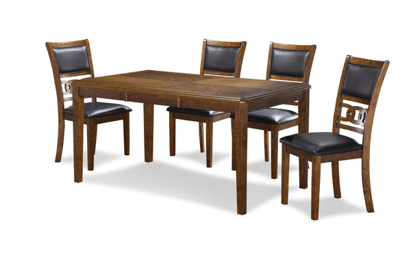 GIA 60" DINING TABLE+CHAIRS (5 PCS/CTN) -BROWN