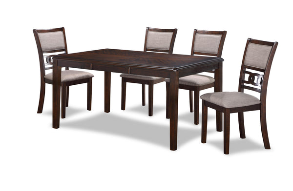 GIA 60" DINING TABLE+CHAIRS (5 PCS/CTN) -CHERRY