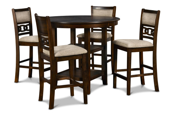 GIA ROUND COUNTER DINING 5 PC SET - CHERRY