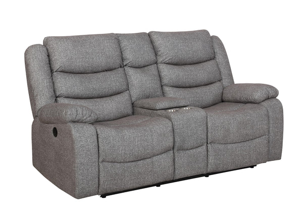 GRANADA CONSOLE LOVESEAT W/PWR FR-GRAY