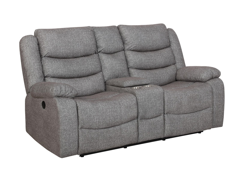GRANADA CONSOLE LOVESEAT W/PWR FR-GRAY