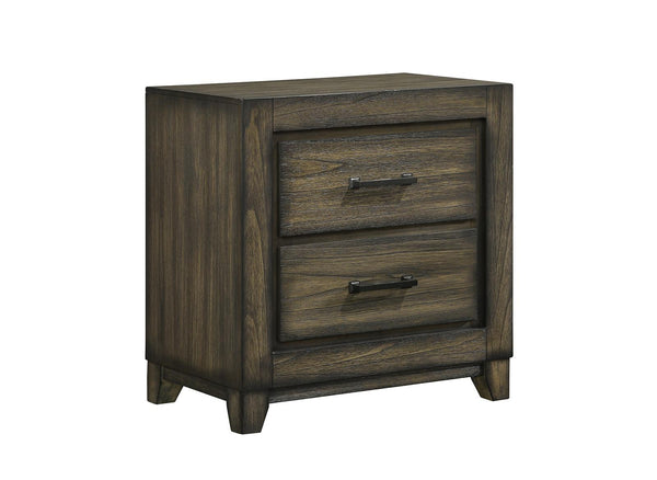 New Classic Furniture Ashland 2 Drawer Nightstand in Rustic Brown image