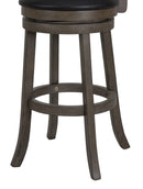 Manchester 29" Bar Stool W/Black Pu Cushions-Gray