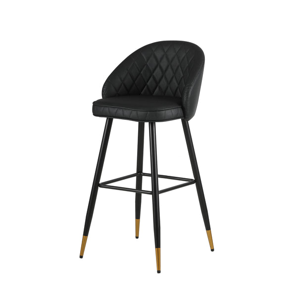 Oliver Black Vegan Leather Bar Chair (2 Per Carton)
