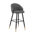 Oliver Gray Vegan Leather Bar Chair (2 Per Carton)