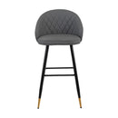 Oliver Gray Vegan Leather Bar Chair (2 Per Carton)