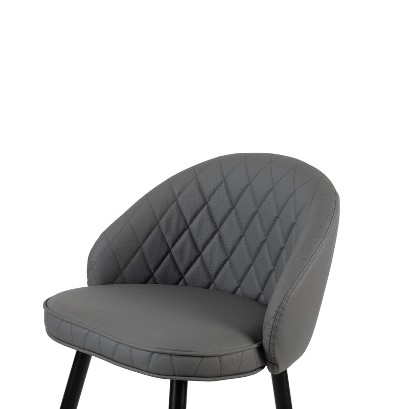 Oliver Gray Vegan Leather Bar Chair (2 Per Carton)