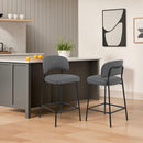 Blythe Gray Vegan Leather Counter Chair (2 Per Carton)