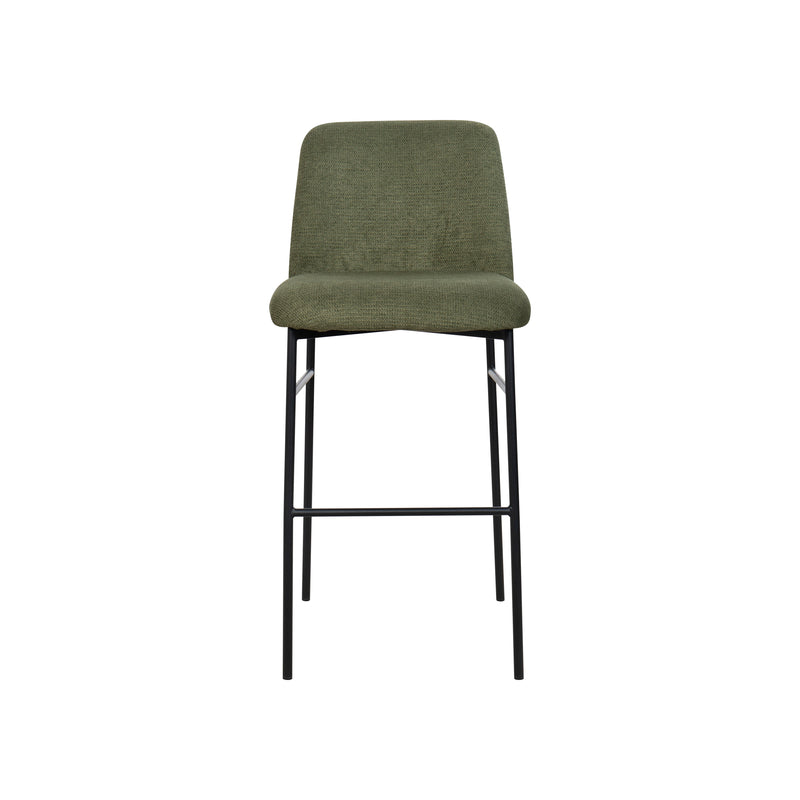 Erik Bar Chair W/ Black Metal Frame- Green (2 Per Carton)