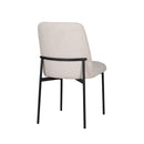 Erik Side Chair W/ Black Metal Frame -Beige (2 Per Carton)