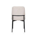 Erik Side Chair W/ Black Metal Frame -Beige (2 Per Carton)
