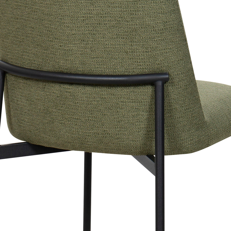 Erik Side Chair W/ Black Metal Frame -Green (2 Per Carton)