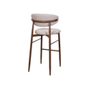 Royce Bar Chair W/ Walnut Metal Frame- Toast (2 Per Carton)