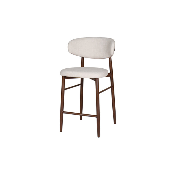 Royce Counter Chair W/Walnut Metal Frame-Beige (2 Per Carton)