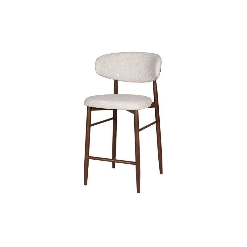 Royce Counter Chair W/Walnut Metal Frame-Beige (2 Per Carton)