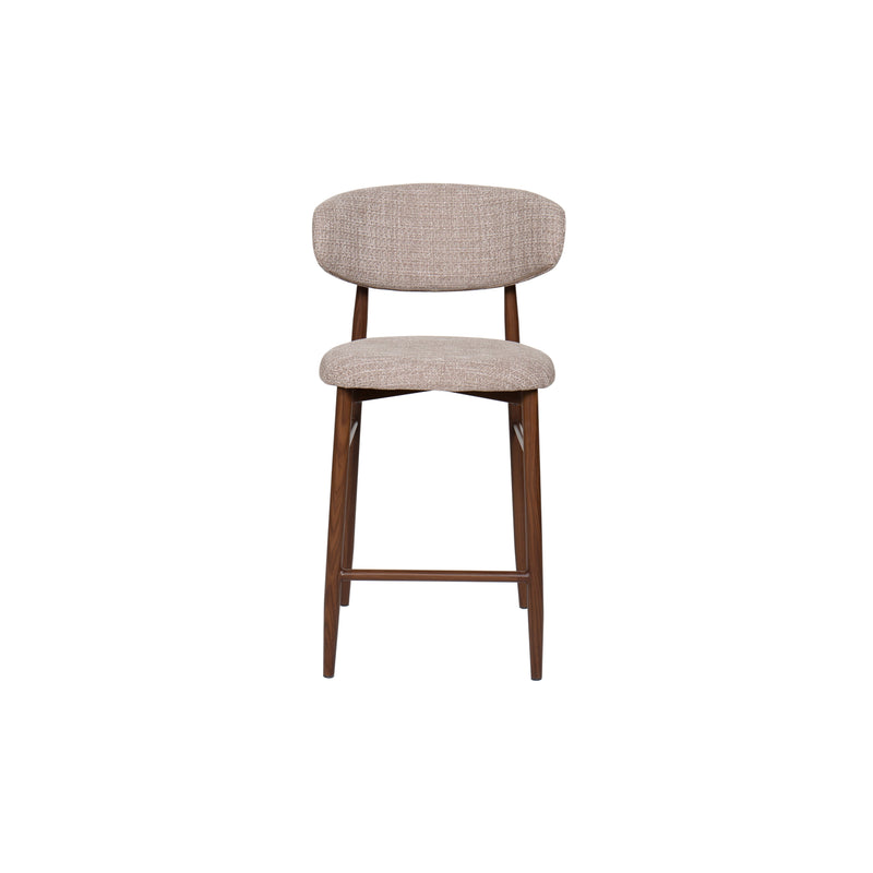 Royce Counter Chair W/Walnut Metal Frame-Toast (2 Per Carton)