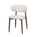 Royce Side Chair W/ Walnut Metal Frame -Beige (2 Per Carton)