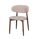 Royce Side Chair W/ Walnut Metal Frame -Toast (2 Per Carton)