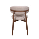 Royce Side Chair W/ Walnut Metal Frame -Toast (2 Per Carton)