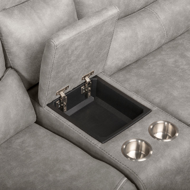 Kamari Laf Console Loveseat W/Dual Pwr Hr & Fr-Gray