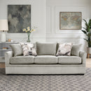 Sylvie Sofa W/4 Accent Pillows-Lush Silver Gray
