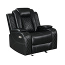 Orion Ii Glider Recliner W/ Pwr Fr & Hr-Black