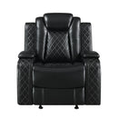 Orion Ii Glider Recliner W/ Pwr Fr & Hr-Black