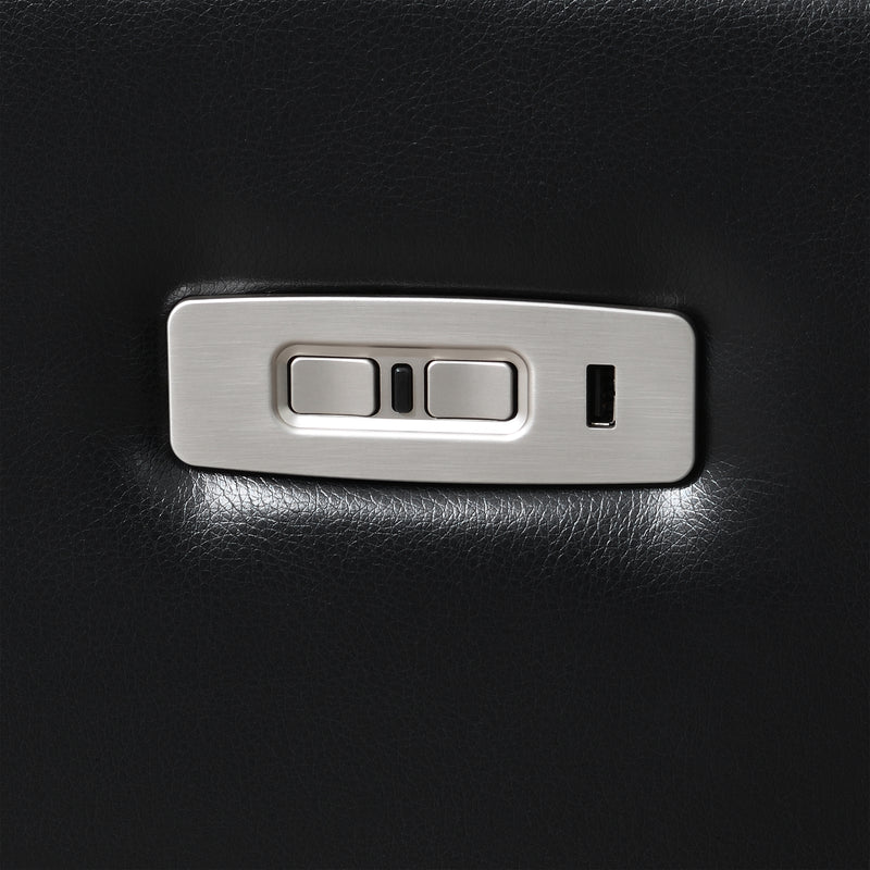 Orion Ii Console Loveseat W/ Pwr Fr & Hr-Black