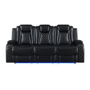 Orion Ii Sofa W/Dual Recliner-Black