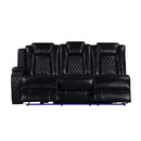Orion Ii Laf Sofa W/Pwr Fr & Hr-Black