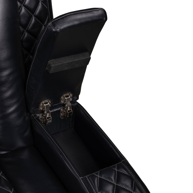 Orion Ii Raf Console Loveseat W/1 Recliner-Black