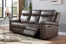 Quade Sofa W/Dual Recliner-Mocha