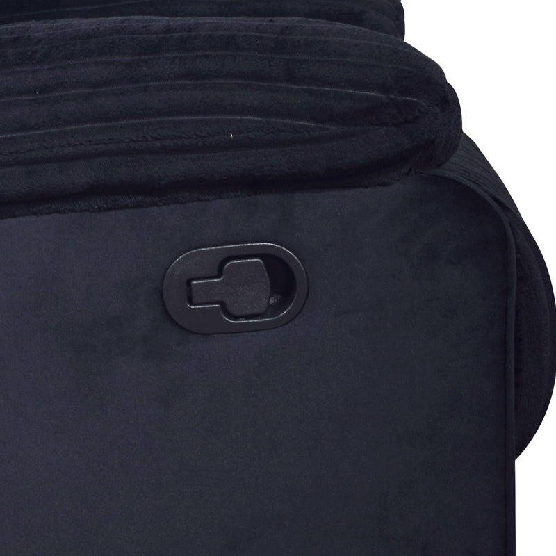 Willow Console Loveseat W/ Dual Recliners-Black