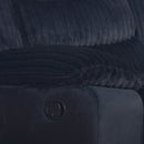 Willow Console Loveseat W/ Dual Recliners-Black