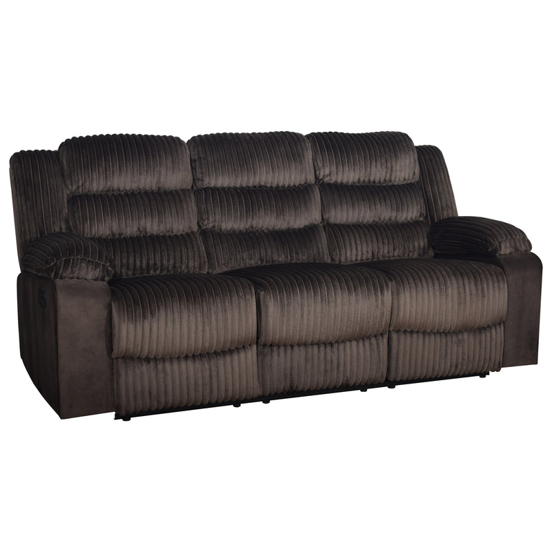Willow Sofa W/Dual Recliner-Brown