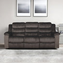 Willow Sofa W/Dual Recliner-Brown