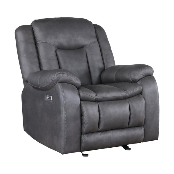 Morello Glider Recliner W/Pwr Fr- Gray