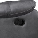 Morello Console Loveseat W/ Dual Recliners-Gray