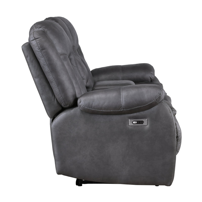 Morello Console Loveseat W/Pwr Fr-Gray