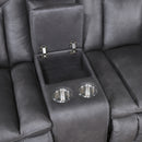 Morello Console Loveseat W/Pwr Fr-Gray