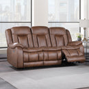 Morello Sofa W/Pwr Fr- Brown