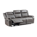 Enzo Sofa W/Dual Recliner- Gray