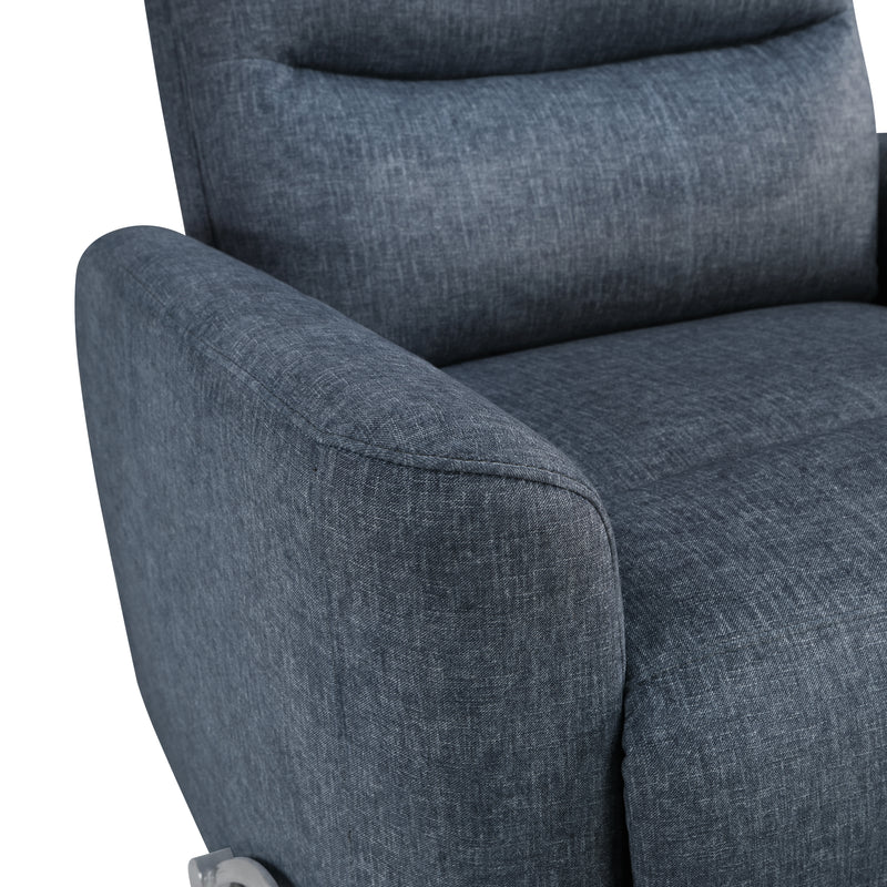 Takami Swivel Recliner-Blue Poly