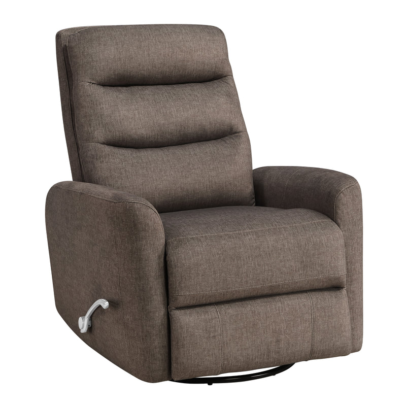 Takami Swivel Recliner-Chocolate Poly