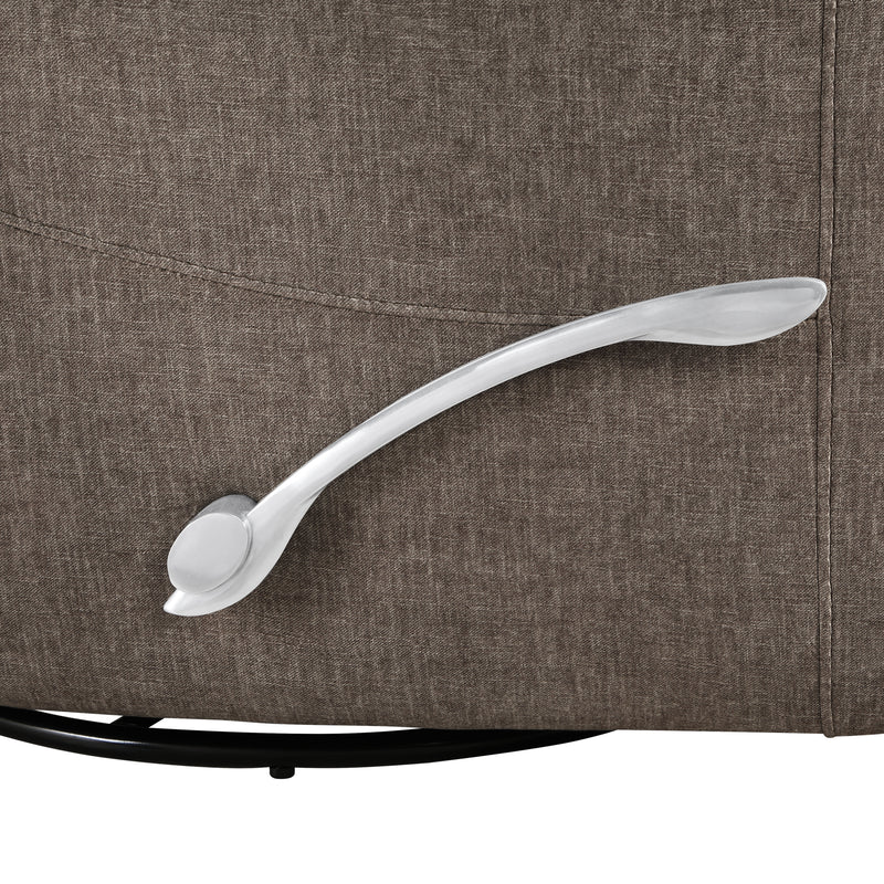 Takami Swivel Recliner-Chocolate Poly