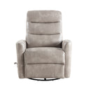 Takami Swivel Recliner-Gray Vegan Leather