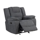 Redondo Glider Recliner W/Heat, Massage, Pwr Fr -Dk Gray