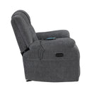 Redondo Glider Recliner W/Heat, Massage, Pwr Fr -Dk Gray