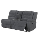 Redondo Raf Console Loveseat W/1 Recliner-Dk Gray